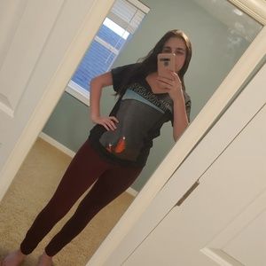 Maroon Banana Republic Legging Pants